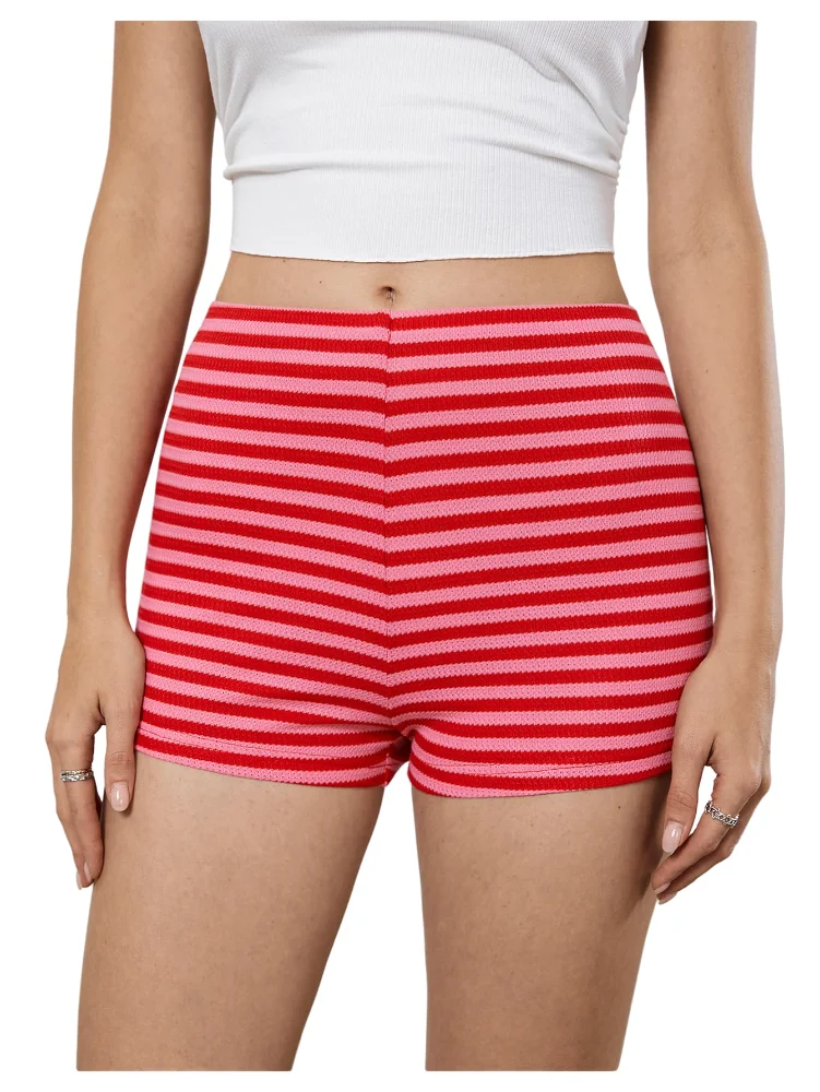 MAKEMECHIC Crochet Striped Knit Pajamas