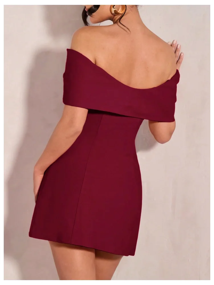 MAKEMECHIC Bow Off The Shoulder Bodycon Mini Dress, view 3