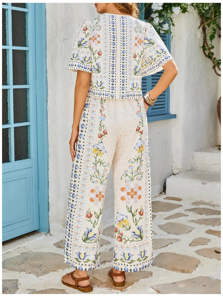 MAKEMECHIC Floral Pants Set, view 2