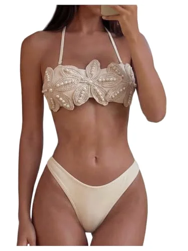 MAKEMECHIC Starfish Pearl High Bikini Set