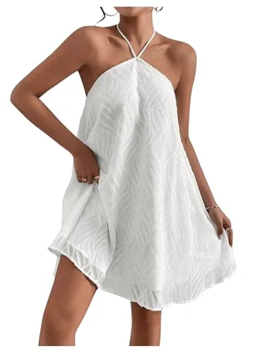 MAKEMECHIC Backless Flowy Mini Dress