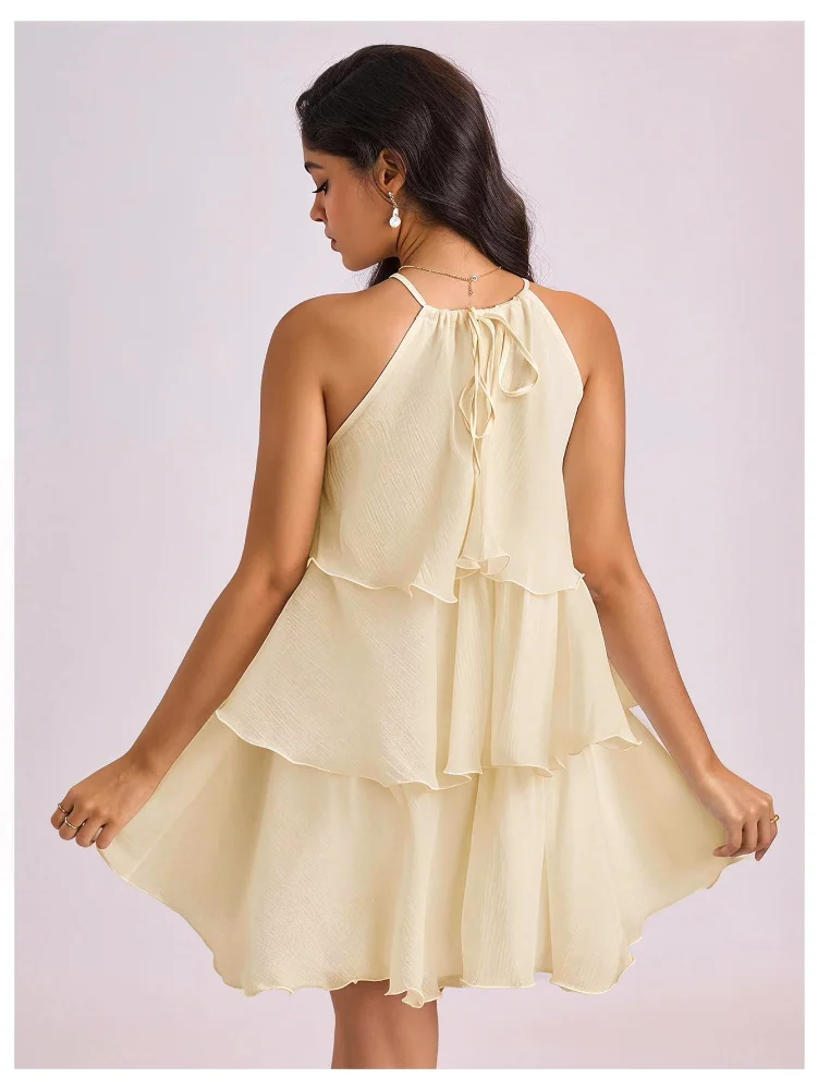 MAKEMECHIC Ruffle Layered Sleeveless Mini Dress, view 2