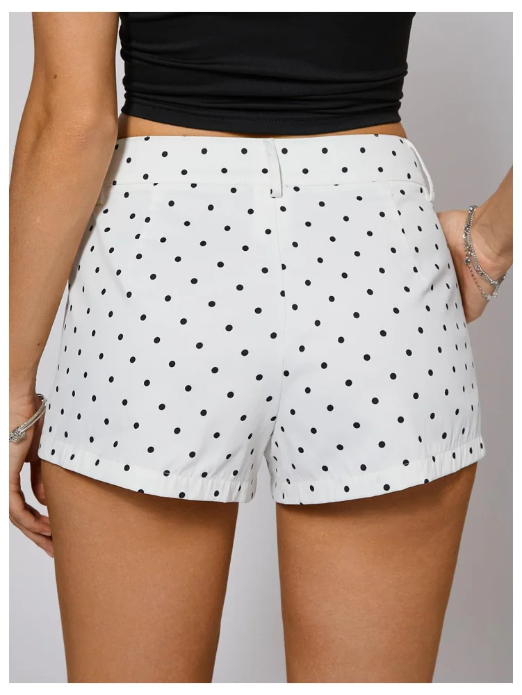 MAKEMECHIC Polka Dot Mini Low Rise Shorts, view 2