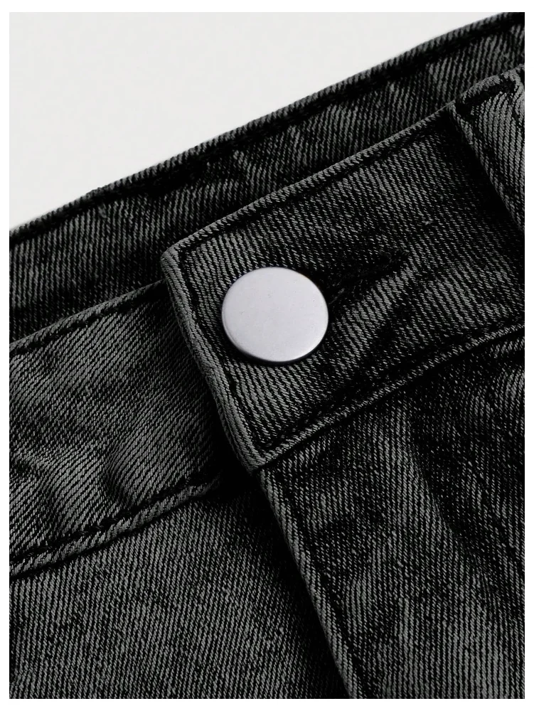 MAKEMECHIC Denim A Line Bow Mini Skirt, view 3