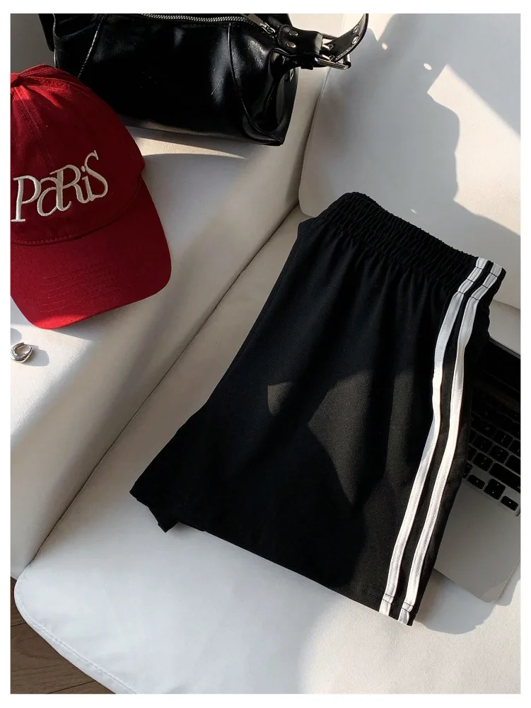 MAKEMECHIC Striped Sweat Running Shorts, view 2