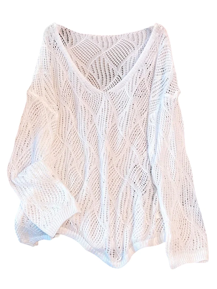 MAKEMECHIC Crochet Beach Cover-Up, tropical