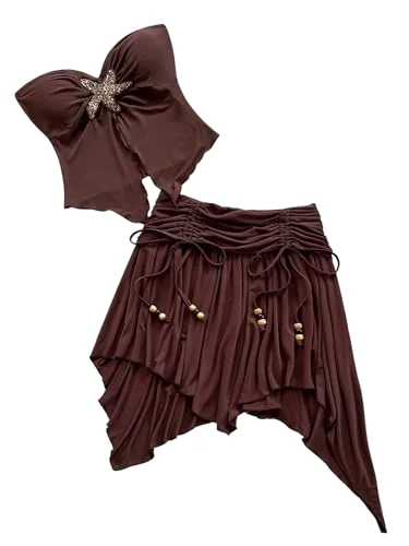 MAKEMECHIC Starfish Strapless Tube Skirt Set