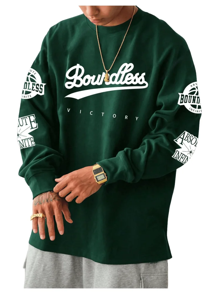 MAKEMECHIC Men's Graphic Oversized Hoodie