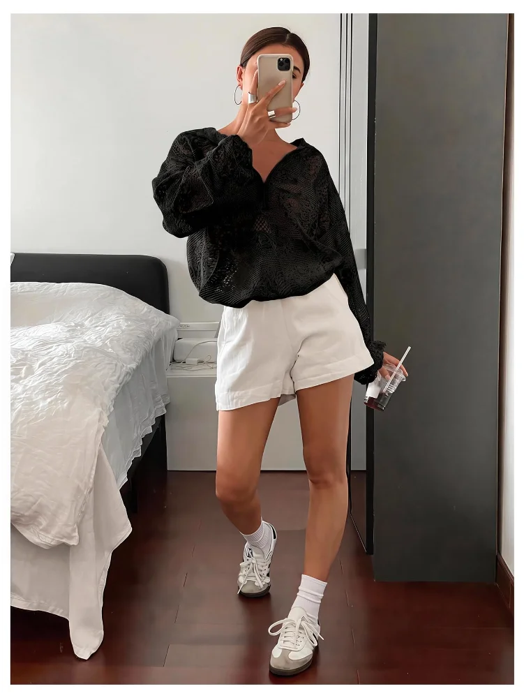MAKEMECHIC Hollow Half Zip Hoodie, view 3