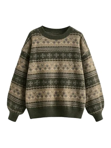 MAKEMECHIC Striped Halloween Vintage Sweater