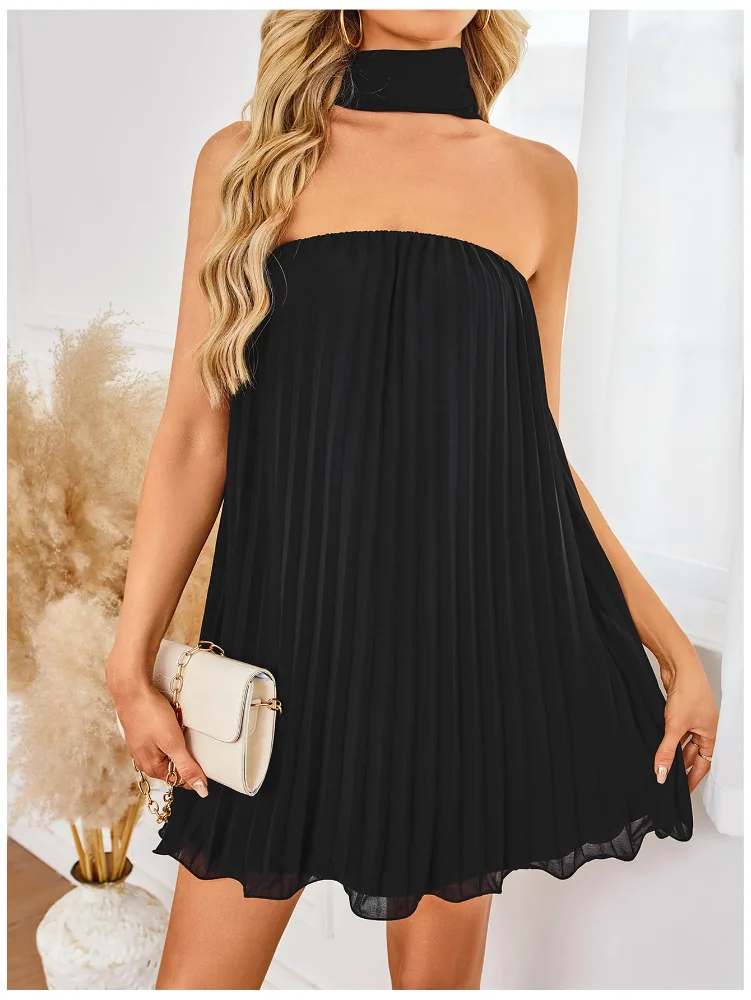 MAKEMECHIC A Line Flowy Swing Dress, view 3