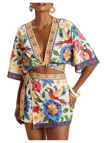 MAKEMECHIC Wrap Skirt Set